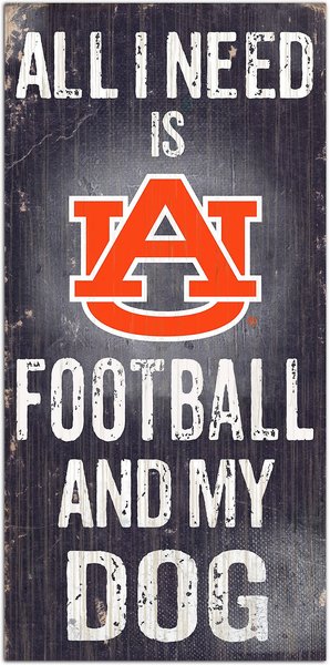 Fan Creations NCAA "All I Need is Football & My Dog" Wall Décor, Auburn University slide 1 of 1