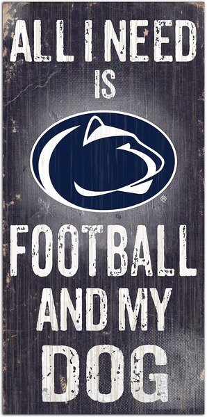 Fan Creations NCAA "All I Need is Football & My Dog" Wall Décor, Penn State University slide 1 of 1