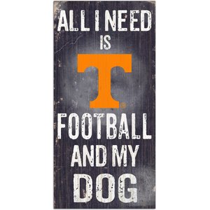 Fan Creations NCAA "All I Need is Football & My Dog" Wall Décor, University of Tennessee