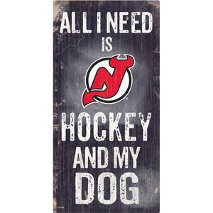 Fan Creations NHL "All I Need is Hockey & My Dog" Wall Décor, New Jersey Devils