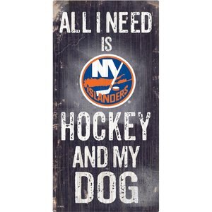 Fan Creations NHL "All I Need is Hockey & My Dog" Wall Décor, New York Islanders