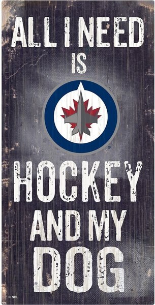 Fan Creations NHL "All I Need is Hockey & My Dog" Wall Décor, Winnipeg Jets slide 1 of 1