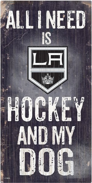 Fan Creations NHL "All I Need is Hockey & My Dog" Wall Décor, Los Angeles Kings slide 1 of 1