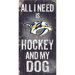Fan Creations NHL "All I Need is Hockey & My Dog" Wall Décor, Nashville Predators