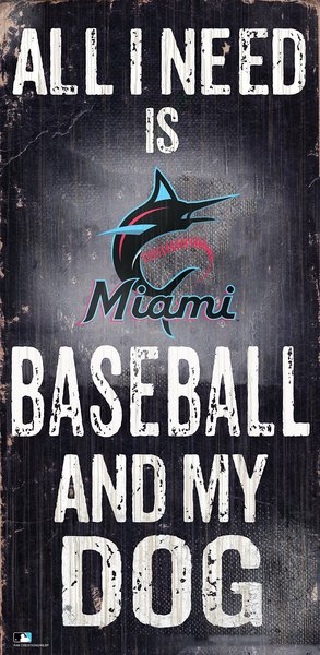 Fan Creations MLB "All I Need is Baseball & My Dog" Wall Décor, Miami Marlins  slide 1 of 1