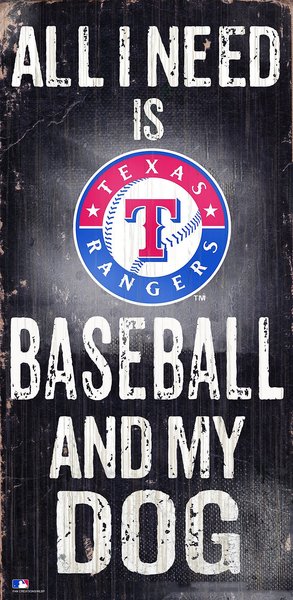 Fan Creations MLB "All I Need is Baseball & My Dog" Wall Décor, Texas Rangers  slide 1 of 1