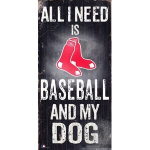 Fan Creations MLB "All I Need is Baseball & My Dog" Wall Décor, Boston Red Sox 