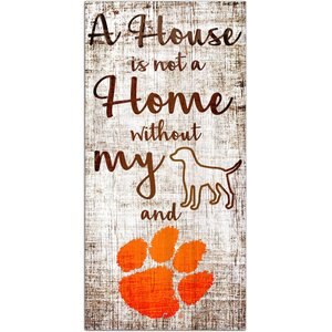 Fan Creations NCAA "A House is Not A Home Without My Dog" Wall Décor, Clemson University