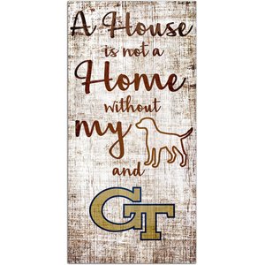 Fan Creations NCAA "A House is Not A Home Without My Dog" Wall Décor, Georgia Tech