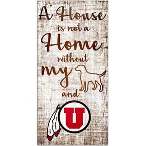 Fan Creations NCAA "A House is Not A Home Without My Dog" Wall Décor, Utah