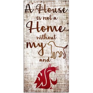 Fan Creations NCAA "A House is Not A Home Without My Dog" Wall Décor, Washington State