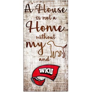 Fan Creations NCAA "A House is Not A Home Without My Dog" Wall Décor, Western Kentucky