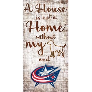 Fan Creations NHL "A House is Not A Home Without My Dog" Wall Décor, Columbus Blue Jackets