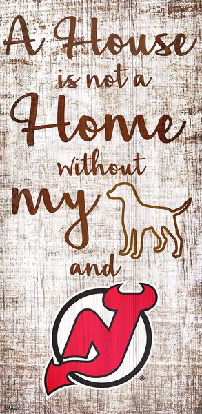 Fan Creations NHL "A House is Not A Home Without My Dog" Wall Décor, New Jersey Devils slide 1 of 1