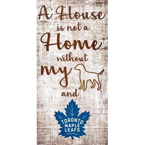 Fan Creations NHL "A House is Not A Home Without My Dog" Wall Décor, Toronto Maple Leafs