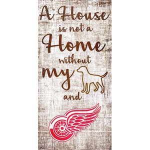 Fan Creations NHL "A House is Not A Home Without My Dog" Wall Décor, Detroit Red Wings