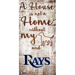 Fan Creations MLB "A House is Not A Home Without My Dog" Wall Décor, Tampa Bay Rays