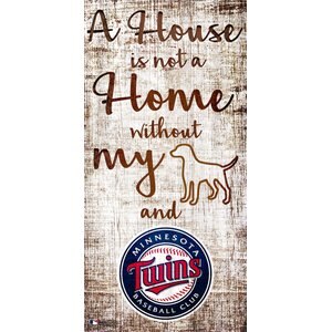 Fan Creations MLB "A House is Not A Home Without My Dog" Wall Décor, Minnesota Twins