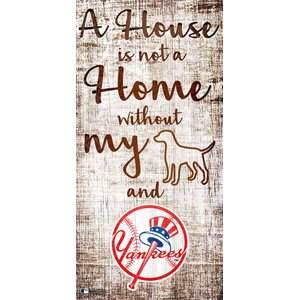 Fan Creations MLB "A House is Not A Home Without My Dog" Wall Décor, New York Yankees