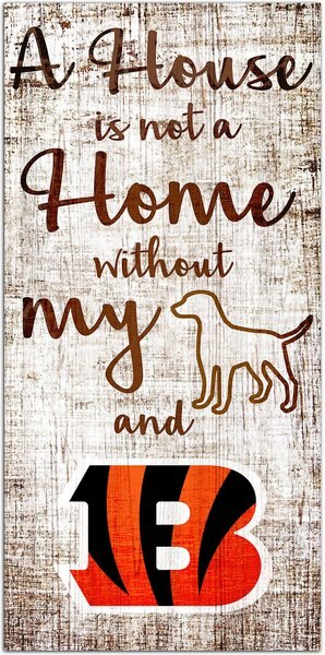 Fan Creations NFL "A House is Not A Home Without My Dog" Wall Décor, Cincinnati Bengals slide 1 of 1