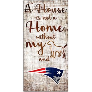 Fan Creations NFL "A House is Not A Home Without My Dog" Wall Décor, New England Patriots