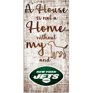 Fan Creations NFL "A House is Not A Home Without My Dog" Wall Décor, New York Jets