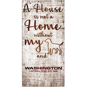Fan Creations NFL "A House is Not A Home Without My Dog" Wall Décor, Washington Redskins