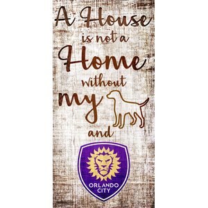 Fan Creations MLS "A House is Not A Home Without My Dog" Wall Décor, Orlando City