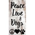 Fan Creations "Peace love dogs" Wall Décor