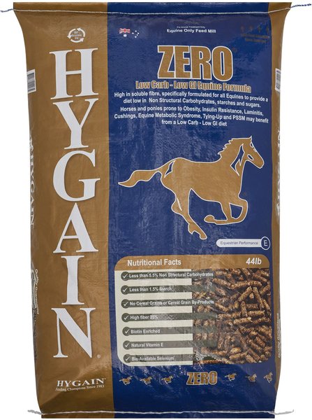 Hygain Zero Ultra-Low Starch & Cereal Grain Free Fully Fortified Horse Feed, 44-lb bag slide 1 of 3