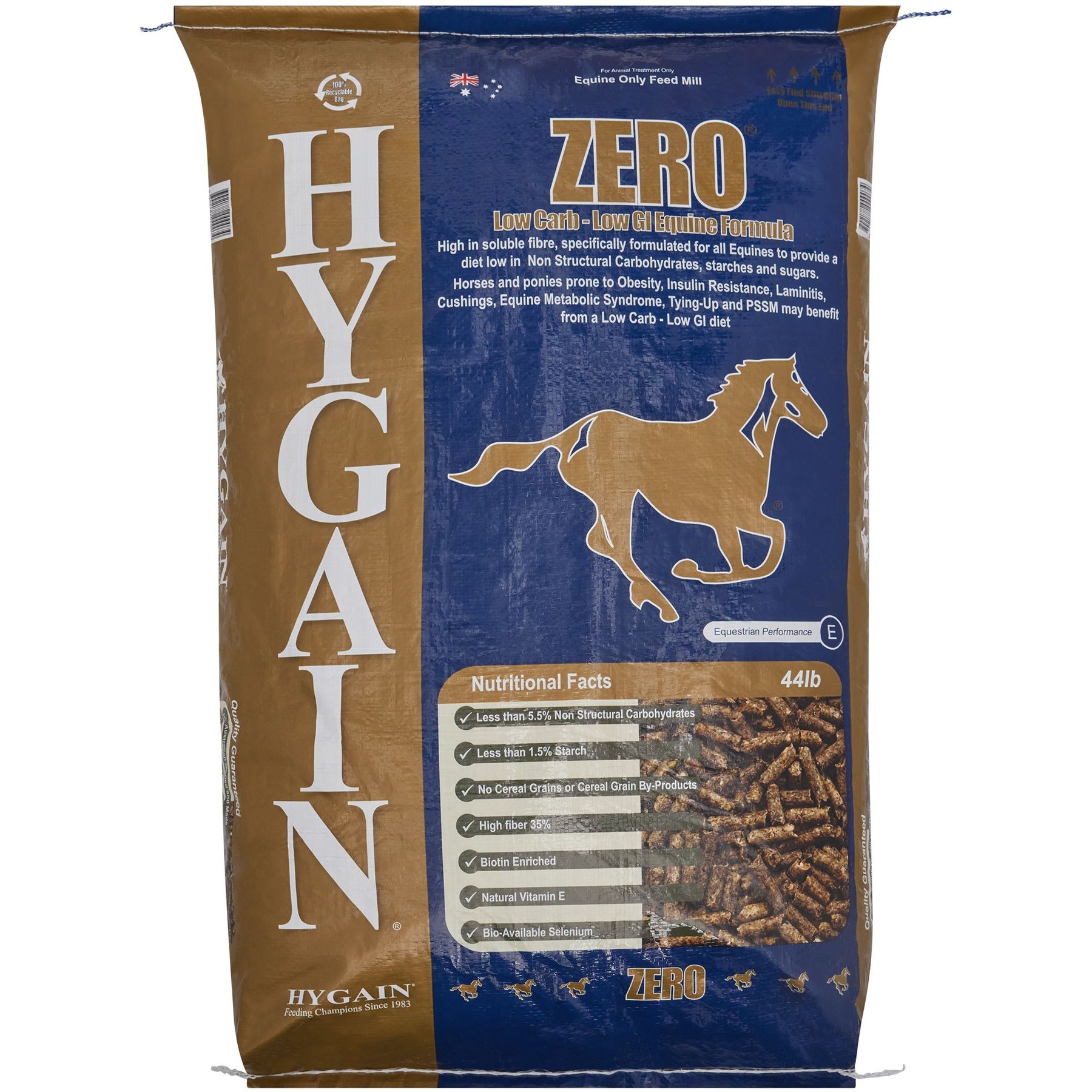 HYGAIN Zero UltraLow Starch & Cereal GrainFree Fully Fortified Horse
