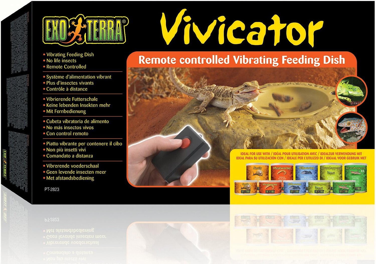 Exo Terra Vivicator Vibrating Food Dish with Remote Control and Can Snails 