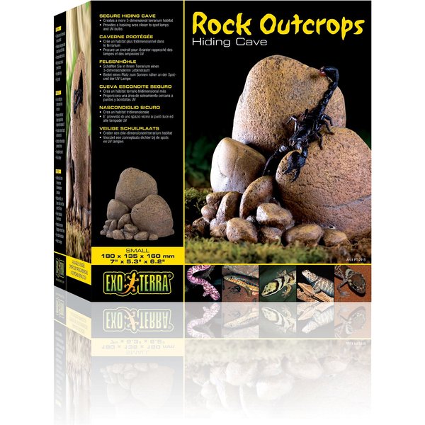 Exo Terra Reptile Hide Wet Rock Cave Amphibian - Fill with Moss to