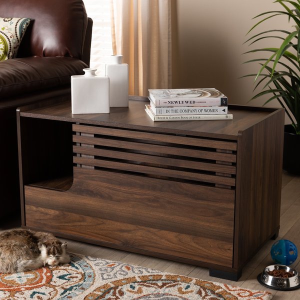 BAXTON STUDIO Amara Cat Litter Box Cover House