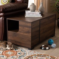 Baxton Studio Vere 2-Door Cat Litter Box Cover House