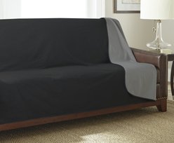 Mambe Silky Soft Throw Dog & Cat Blanket, Black & Charcoal, Large Long, 1 count