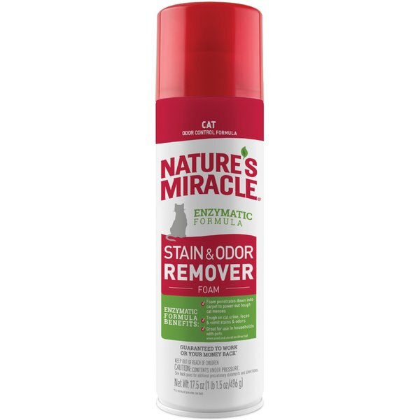 NATURE'S MIRACLE Cat Urine Destroyer Plus Enzymatic Stain Remover Foam