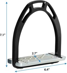 B Vertigo Aluminium Horse Stirrups, 4.75-in, Silver & Black slide 2 of 2