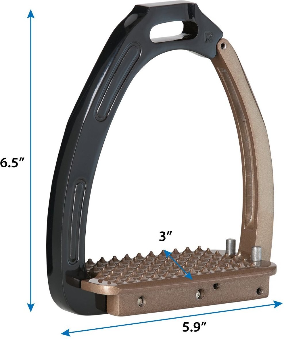 B VERTIGO Aluminum Safety Horse Stirrups, 4.75in, Black