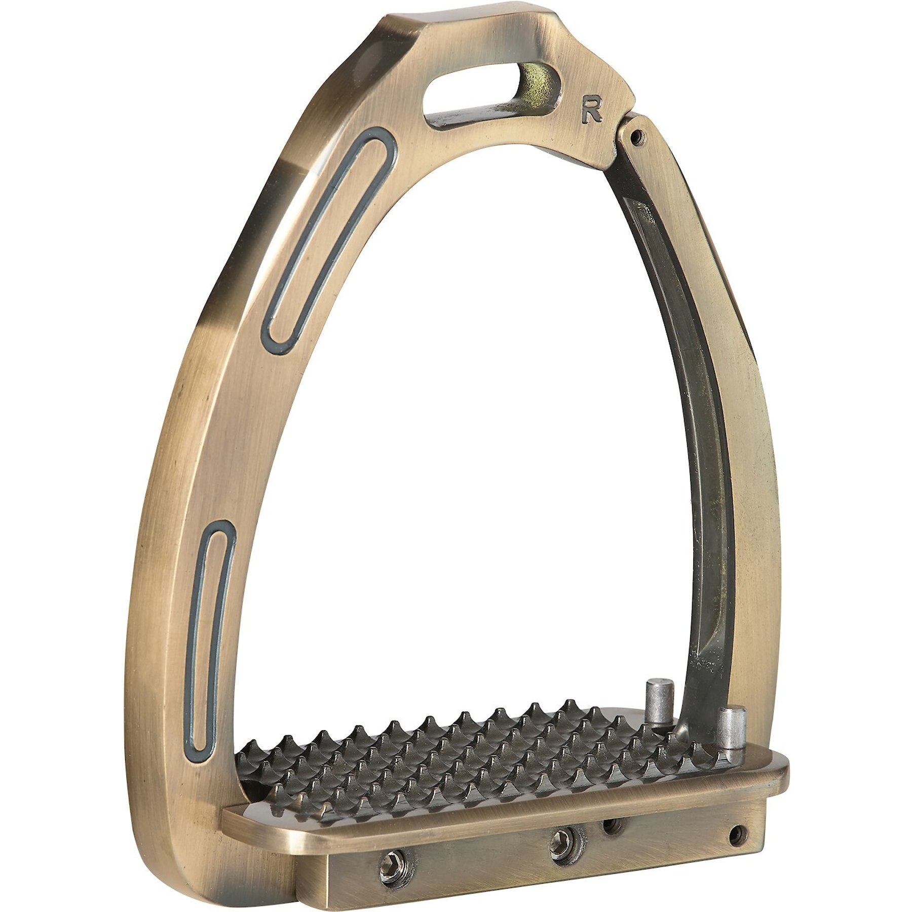 B VERTIGO Aluminum Safety Horse Stirrups, 4.75in, Steel Grey
