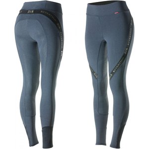 B Vertigo Womens Jenny Silicone Full Seat Riding Tights, Navy Blazer, 30-32