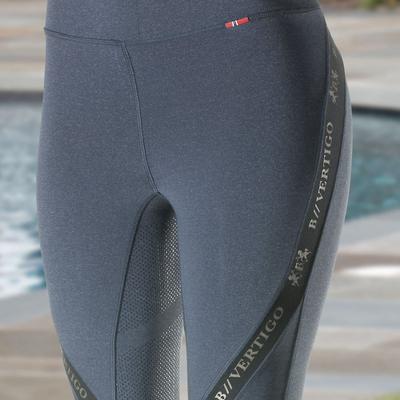 Show full view: B Vertigo Womens Jenny Silicone Full Seat Riding Tights, Navy Blazer, 30-32 slide 5 of 7