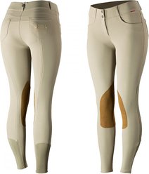 B Vertigo Womens Kimberley Show Knee Patch Breeches, Plaza Taupe Light Brown, 30