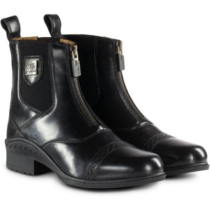 B Vertigo Womens Saturn Front-Zip Leather Paddock Boots, Black, EU 36
