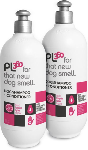 PL360 Tangerine Lychee Fragrance Dog Shampoo & Conditioner, 16-oz bottle, 2 count slide 1 of 4