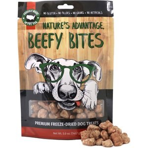 Nature's Advantage Grain-Free Beefy Bites Freeze-Dried Dog Treats, 5-oz bag