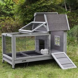 Aivituvin 28.3-in Indoor & Outdoor Wheeled Rabbit Hutch  slide 2 of 6