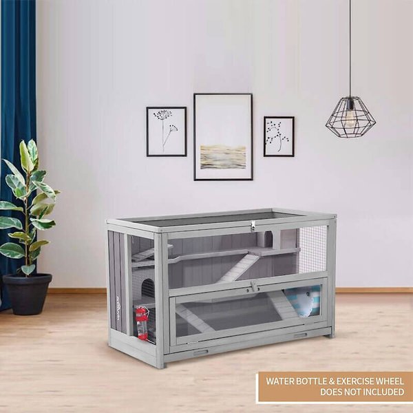 Aivituvin 39-in Indoor & Outdoor Wheeled Rabbit Cage