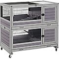 Aivituvin 39-in Indoor & Outdoor Wheeled Rabbit Cage