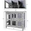 AIVITUVIN 42.1-in Two Story Indoor & Outdoor Rabbit Hutch - Chewy.com